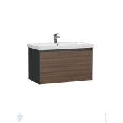 Тумба под раковину Cersanit Grande 80 подвесная (776х462х445мм), soft touch, черный орех 64760