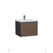 Тумба под раковину Cersanit Grande 60 подвесная (585х462х445мм), soft touch, черный орех 64759