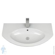 Раковина накладная Cezares EDEN 920х520х140 перелив, отв. под смеситель, иск. мрамор, белый 50177