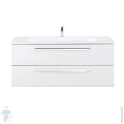 Тумба под умывальник Cezares ECO (1198х472х500) без ручек, подвесная,Bianco Lucido ECO-1200-2C-SO-BL