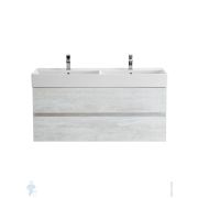 Тумба под двойной умывальник Cezares MOLVENO 46-120-2C-SO-2-LB (1200x460x500) подвесная Legno Bianco