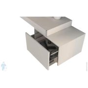 Тумба Cezares TAVOLONE (75x43x30) подвесная, 1 ящик 41789 Bianco Opaco