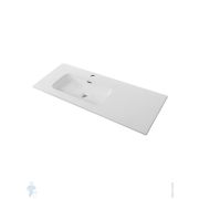 Раковина керамическая Cezares (1210х460х170) чаша слева, CZR-8095-120-L белый