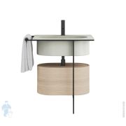 Раковина Cielo KYROS (700х500х200) 1 отверстие под смеситель, цвет pomice EKLAO PM