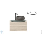 Столешница Cielo DELFO (720х455х20) керамическая, овальная, цвет Muschio DEPIO76 MU