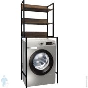 Стеллаж COMFORTY (650х1600х465) для стиральной машины, напольный, дуб темно-коричневый 00-00011201