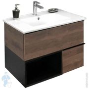 Тумба COMFORTY Франкфурт-75 (750х560х465) подвесная, с раков., дуб шоколадно-коричневый 00004150531