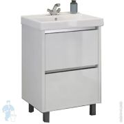 Тумба COMFORTY Дублин-60 (605х850х460) напольная, с раковиной, белый глянец 00004137134