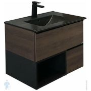 Тумба COMFORTY Франкфурт-75 (750х560х465) подвесная, с раков., дуб шоколадно-коричневый 00-00000889