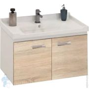 Тумба с раковиной COMFORTY Рига-80 (820х550х470) подвесная, 2 дверцы, цвет: дуб сонома 00004139026