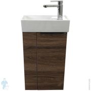 Тумба COMFORTY Матэ-40 (400х700х215) подвесная, с раковиной, дуб темно-коричневый 00-00015325