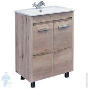 Тумба COMFORTY Марио-60 (610х855х470) напольная, с раковиной, дуб дымчатый 00-00005206