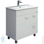 Тумба COMFORTY Модена М-75 (760х870х465) напольная, с раковиной, белый матовый 00-00001643