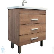 Тумба COMFORTY Никосия-70Н (700х860х450) напольная,с раковиной, дуб темный 00-00008854