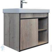 Тумба COMFORTY Вена-70 (550х610х450) подвесная, с раковиной, дуб дымчатый 00-00008929