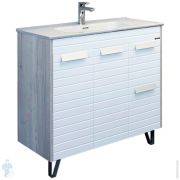 Тумба COMFORTY Клеон-90Н (755х870х465) напольная,с раковиной, дуб дымчатый 00-00004757