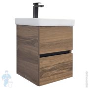 Тумба COMFORTY Дартфорд-45 (450х600х450) подвесная,с раковиной,дуб темно-коричневый 00-00013694