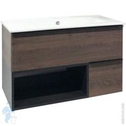 Тумба COMFORTY Франкфурт-90 (910х560х465) подвесная, с раков., дуб шоколадно-коричневый 00004150657
