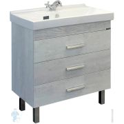 Тумба COMFORTY Никосия-80П (800х860х450) напольная, с раковиной, дуб белый 00004142204