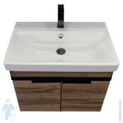 Тумба COMFORTY Соло-70 (705х605х450) подвесная, с раковиной, дуб темно-коричневый 00-00010978