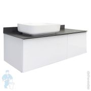 Тумба COMFORTY Милан-120 (705х870х450) со столешницей,раковиной,белый глянец 00-00014006