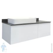 Тумба COMFORTY Милан-120 (1200х545х520) подвесная, с раковиной и столешницей, белый 00-00014697