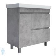 Тумба COMFORTY Осло-80Н (800х850х450) напольная, с раковиной, бетон светлый 00-00012959