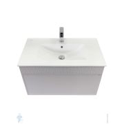 Тумба с раковиной COMFORTY Мадрид-80 (810х465х465) подвесная, серый шелк 00-00018685