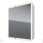 Зеркальный шкаф Dreja Point 70 (700х800х150) с подсветкой, с розеткой, 2 дверцы, белый 99.9033