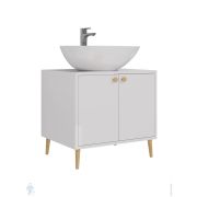 Тумба Dreja LUNO, 60см 99.2001 напольная, 2 дверцы, 600x570x500 белый глянец