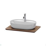 Столешница Duravit Luv 688х475х25 массив дерева, 1 вырез, орех американский LU946007777