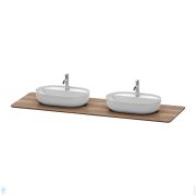 Столешница Duravit Luv 1783х595х25 массив дерева, 2 выреза, орех американский LU9462B7777