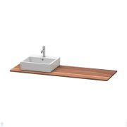Столешница Duravit XSquare 1600х550х20 1 вырез слева, массив дерева, америк. орех XS061HL7777
