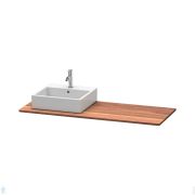 Столешница Duravit XSquare 1400х550х20 1 вырез слева, массив дерева, америк. орех XS061GL7777