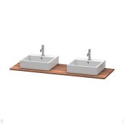 Столешница Duravit XSquare 1600х550х20 2 выреза, массив дерева, американский орех XS064HB7777