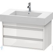 Тумба под умывальник Duravit Ketho 800х480х455 подвесная, 2 ящика, белый глянец KT664002222