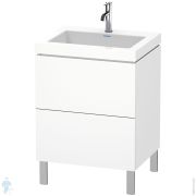 Тумба с умывальником Duravit L-Cube 600х698х480 2 ящика, 1 отвер. под смес., белый матовый LC6936O1818