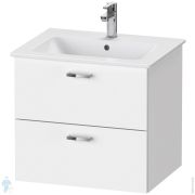 Тумба под раковину Duravit XBase 600х552х475 подвесная, 2 ящика, белый матовый XB612001818