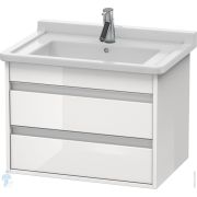 Тумба под умывальник Duravit Ketho 650х480х465 подвесная, 2 ящика, белый глянец KT664302222