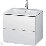 Тумба под раковину Duravit L-Cube 620х550х481 подвесная, 2 ящика, белый матовый LC624001818