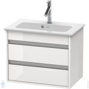 Тумба под умывальник Duravit Ketho 600х480х385 подвесная, 2 ящика, белый глянец KT645202222