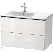 Тумба под раковину Duravit L-Cube 820х550х481 подвесная, 2 ящика, белый глянец LC629102222