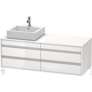Тумба под умывальник Duravit Ketho 1400х496х550 подвесная, левая, 4 ящика, белый глянец KT6657L2222