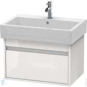 Тумба под умывальник Duravit Ketho 650х410х440 подвесная, 1 ящик, белый глянец KT668402222