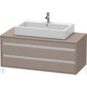 Тумба под умывальник Duravit Ketho 1200х496х550 подвесная, 2 ящика, базальт мат. KT665604343