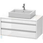 Тумба под умывальник Duravit Ketho 1000х496х550 подвесная, 2 ящика, белый глянец KT665502222