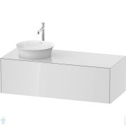 Тумба под раковину Duravit White Tulip WT4977L8585 1300х408х550 подвесная, 1 выдв. ящ., белый глянец
