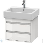 Тумба под умывальник Duravit Ketho 550х480х440 подвесная, 2 ящика, белый глянец KT663602222