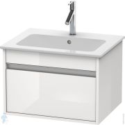 Тумба под умывальник Duravit Ketho 600х410х475 подвесная, 1 ящик, белый глянец KT641802222