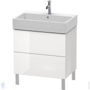 Тумба под раковину Duravit L-Cube 684х582х459 напольная, 2 ящика, белый глянец LC677602222